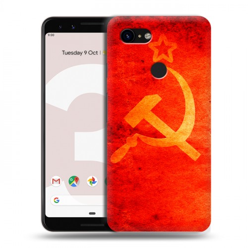 Дизайнерский пластиковый чехол для Google Pixel 3 Флаг СССР 