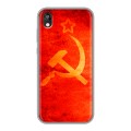 Дизайнерский силиконовый чехол для Huawei Honor 8s Флаг СССР 