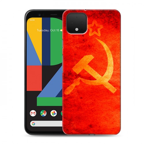 Дизайнерский пластиковый чехол для Google Pixel 4 XL Флаг СССР 