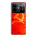 Дизайнерский силиконовый с усиленными углами чехол для Realme GT3 Флаг СССР 