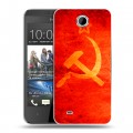 Дизайнерский пластиковый чехол для HTC Desire 300 Флаг СССР 