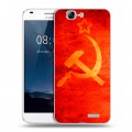 Дизайнерский пластиковый чехол для Huawei Ascend G7 Флаг СССР 