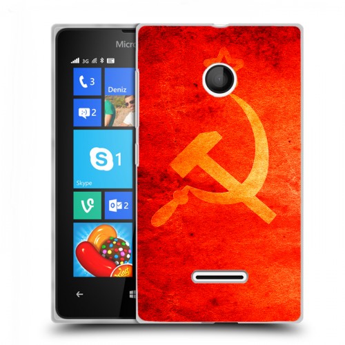 Дизайнерский пластиковый чехол для Microsoft Lumia 435 Флаг СССР 