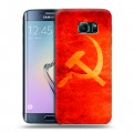 Дизайнерский пластиковый чехол для Samsung Galaxy S6 Edge Флаг СССР 