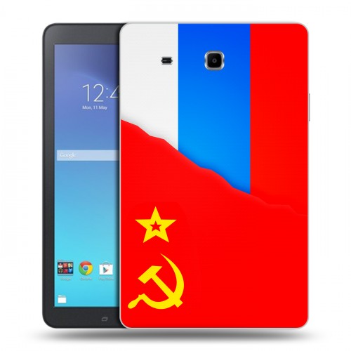 Дизайнерский силиконовый чехол для Samsung Galaxy Tab E 9.6 Флаг СССР 