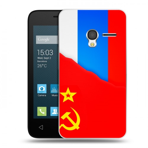 Дизайнерский пластиковый чехол для Alcatel One Touch Pixi 3 (4.0) Флаг СССР 