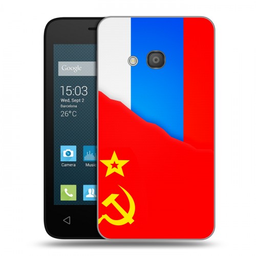 Дизайнерский пластиковый чехол для Alcatel One Touch Pixi 4 (4) Флаг СССР 
