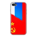 Дизайнерский силиконовый чехол для Iphone 7 Флаг СССР 