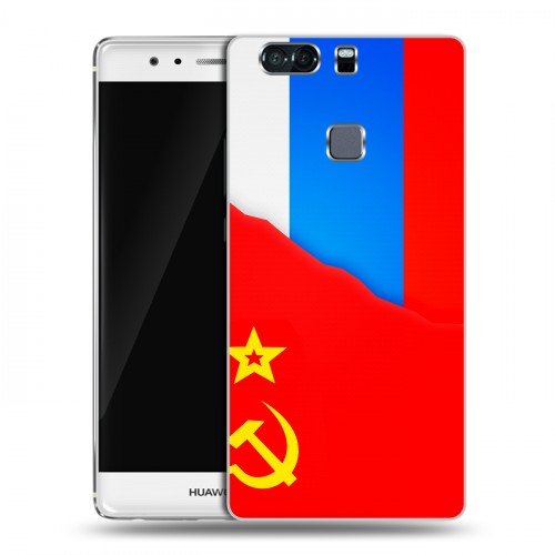 Дизайнерский пластиковый чехол для Huawei P9 Plus Флаг СССР 