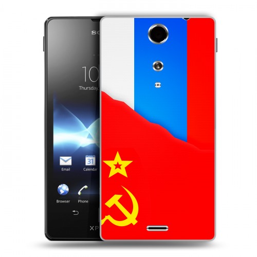 Дизайнерский пластиковый чехол для Sony Xperia TX Флаг СССР 