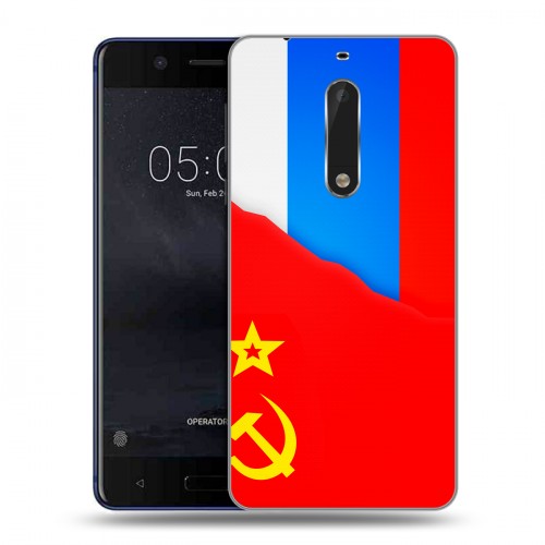 Дизайнерский пластиковый чехол для Nokia 5 Флаг СССР 