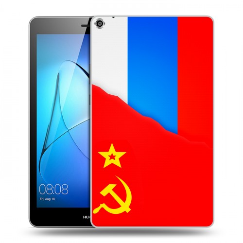 Дизайнерский силиконовый чехол для Huawei MediaPad T3 8 Флаг СССР 