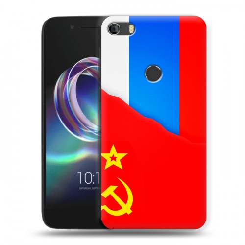 Дизайнерский силиконовый чехол для Alcatel Idol 5 Флаг СССР 