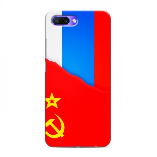 Дизайнерский силиконовый с усиленными углами чехол для Huawei Honor 10 Флаг СССР 