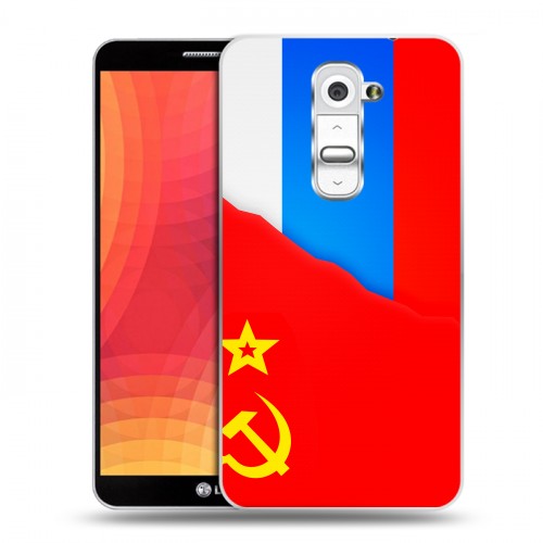 Дизайнерский силиконовый чехол для LG Optimus G2 Флаг СССР 