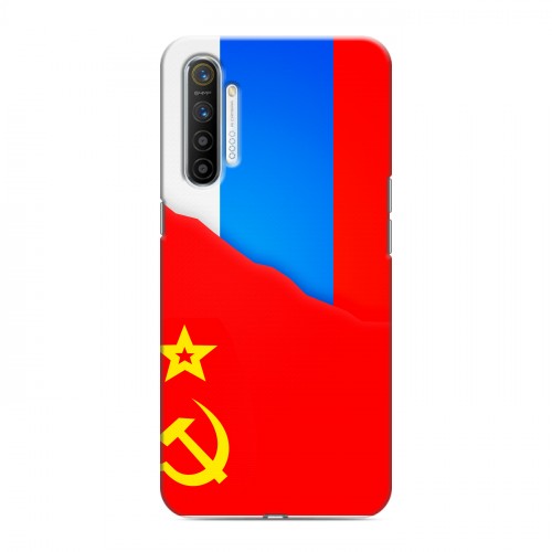 Дизайнерский силиконовый с усиленными углами чехол для Realme XT Флаг СССР 