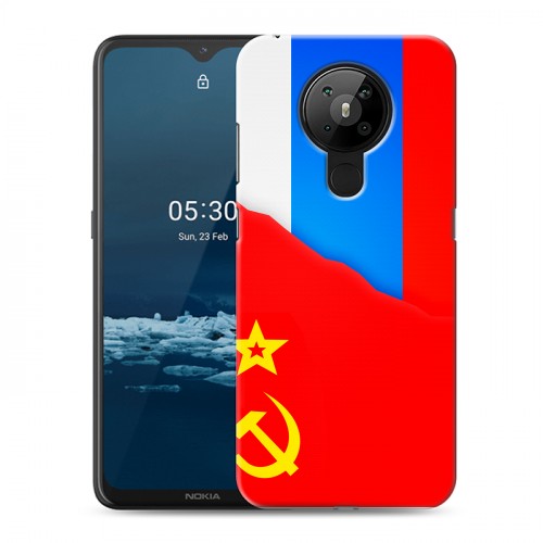 Дизайнерский пластиковый чехол для Nokia 5.3 Флаг СССР 