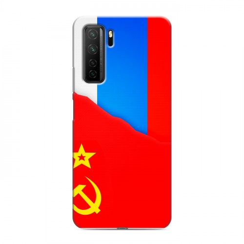 Дизайнерский силиконовый с усиленными углами чехол для Huawei Honor 30S Флаг СССР 