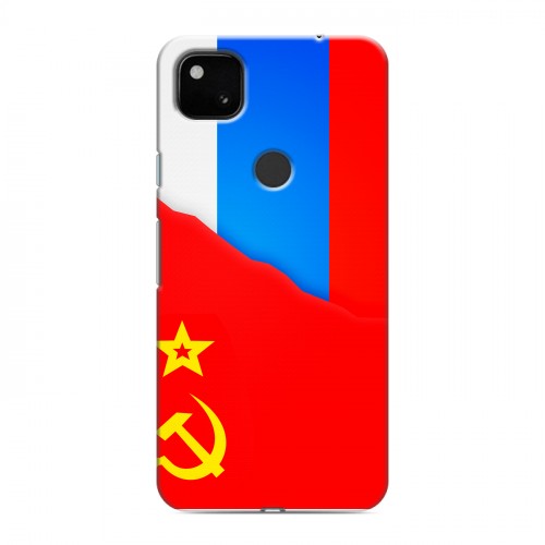 Дизайнерский пластиковый чехол для Google Pixel 4a Флаг СССР 