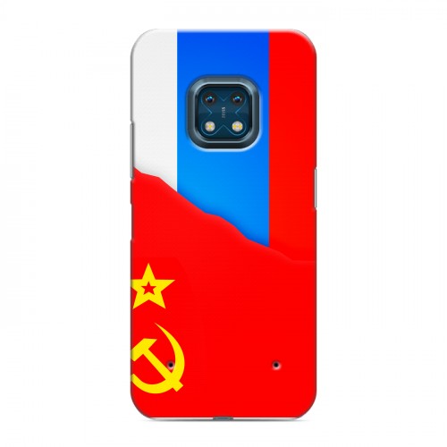 Дизайнерский силиконовый с усиленными углами чехол для Nokia XR20 Флаг СССР 