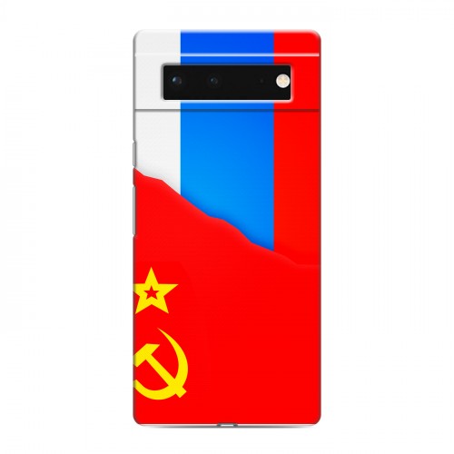Дизайнерский силиконовый чехол для Google Pixel 6 Флаг СССР 