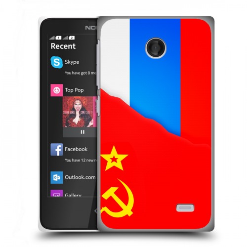 Дизайнерский пластиковый чехол для Nokia X Флаг СССР 