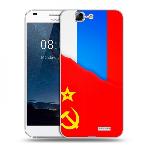 Дизайнерский пластиковый чехол для Huawei Ascend G7 Флаг СССР 