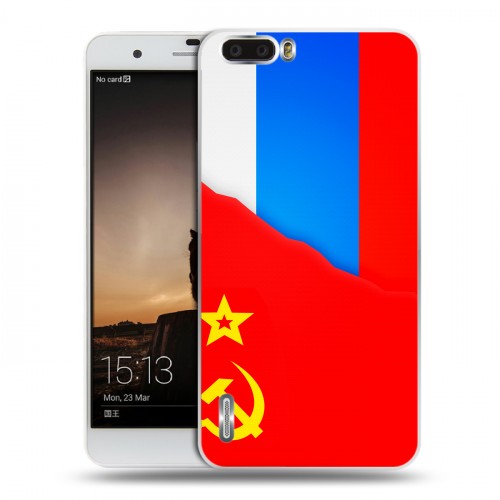 Дизайнерский пластиковый чехол для Huawei Honor 6 Plus Флаг СССР 