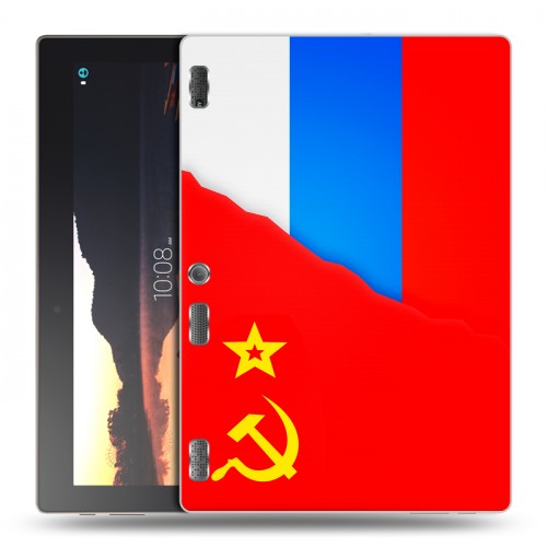 Дизайнерский силиконовый чехол для Lenovo Tab 2 A10 Флаг СССР 