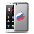 Полупрозрачный дизайнерский пластиковый чехол для OnePlus X Российский флаг