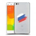 Полупрозрачный дизайнерский силиконовый чехол для Xiaomi Mi Note Российский флаг