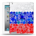 Полупрозрачный дизайнерский пластиковый чехол для Ipad 2/3/4 Российский флаг