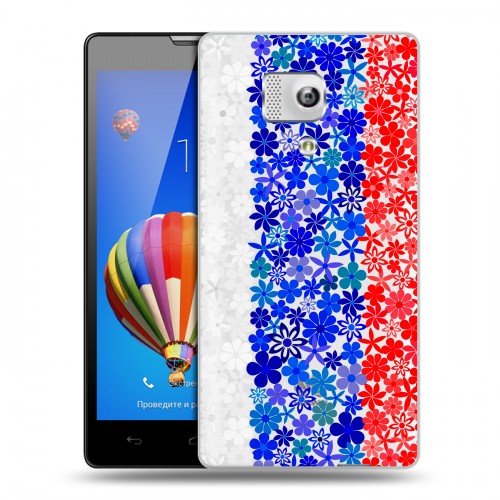 Полупрозрачный дизайнерский пластиковый чехол для Huawei Honor 3 Российский флаг