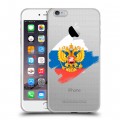 Полупрозрачный дизайнерский силиконовый чехол для Iphone 6 Plus/6s Plus Российский флаг