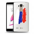 Полупрозрачный дизайнерский пластиковый чехол для LG G4 Stylus Российский флаг