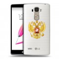 Полупрозрачный дизайнерский пластиковый чехол для LG G4 Stylus Российский флаг