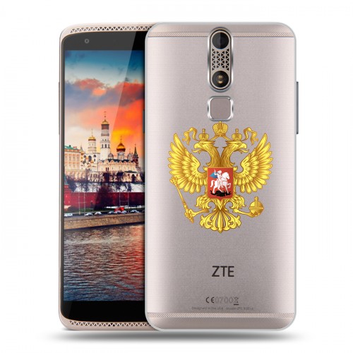 Полупрозрачный дизайнерский пластиковый чехол для ZTE Axon Mini Российский флаг