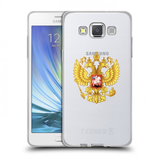 Полупрозрачный дизайнерский пластиковый чехол для Samsung Galaxy A5 Российский флаг