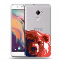 Полупрозрачный дизайнерский пластиковый чехол для HTC One X10 Российский флаг