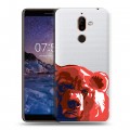 Полупрозрачный дизайнерский пластиковый чехол для Nokia 7 Plus Российский флаг