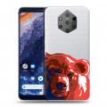 Полупрозрачный дизайнерский пластиковый чехол для Nokia 9 PureView Российский флаг