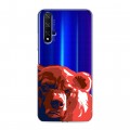 Полупрозрачный дизайнерский пластиковый чехол для Huawei Honor 20 Российский флаг