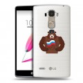 Полупрозрачный дизайнерский силиконовый чехол для LG G4 Stylus Российский флаг