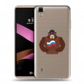 Полупрозрачный дизайнерский пластиковый чехол для LG X Style Российский флаг