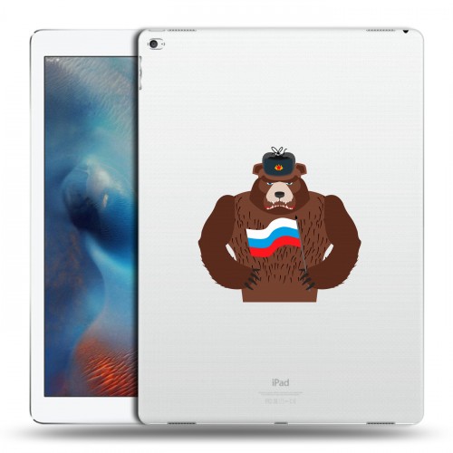 Полупрозрачный дизайнерский пластиковый чехол для Ipad Pro Российский флаг