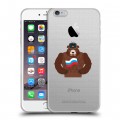 Полупрозрачный дизайнерский силиконовый чехол для Iphone 6 Plus/6s Plus Российский флаг