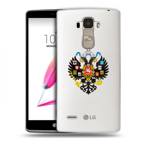 Полупрозрачный дизайнерский пластиковый чехол для LG G4 Stylus Российский флаг