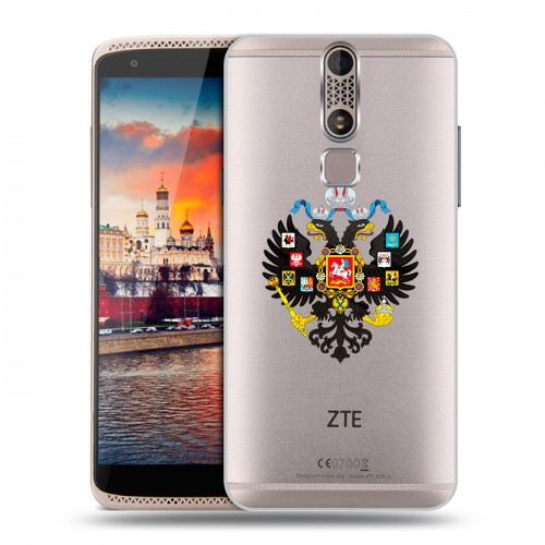 Полупрозрачный дизайнерский пластиковый чехол для ZTE Axon Mini Российский флаг