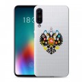 Полупрозрачный дизайнерский силиконовый чехол для Meizu 16T Российский флаг