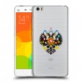 Полупрозрачный дизайнерский силиконовый чехол для Xiaomi Mi Note Российский флаг